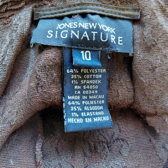 Jones New York Brown Patterned Trousers - Picture 6 of 8